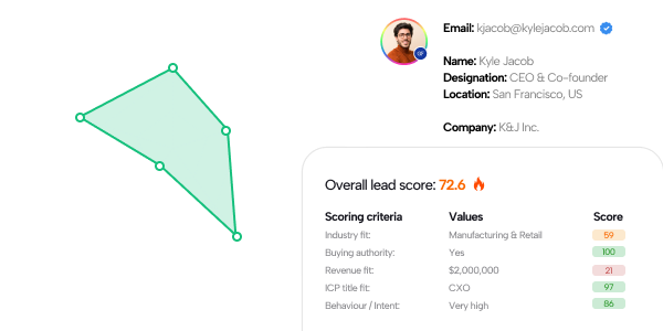Score leads on-the-fly across more than 8 parameters with utmost accuracy